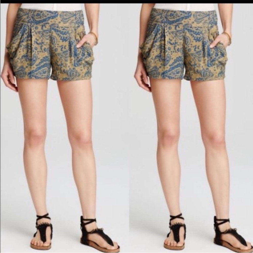 Free People Womens Paisley Sayulita Pull-On Boho Shorts Size Small - 100% Rayon